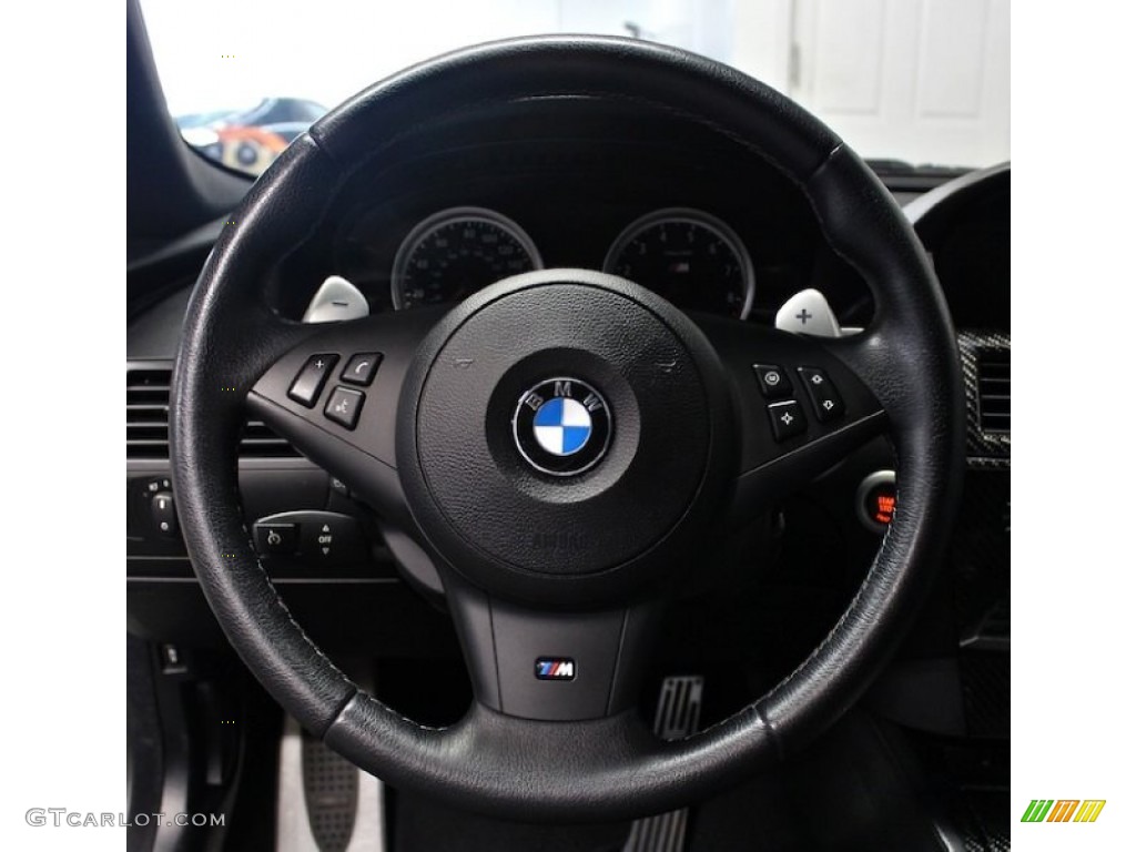 2006 BMW M6 Coupe Silverstone Steering Wheel Photo #82576459
