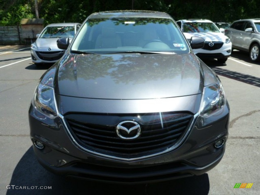 2013 CX-9 Touring AWD - Meteor Gray Mica / Sand photo #8