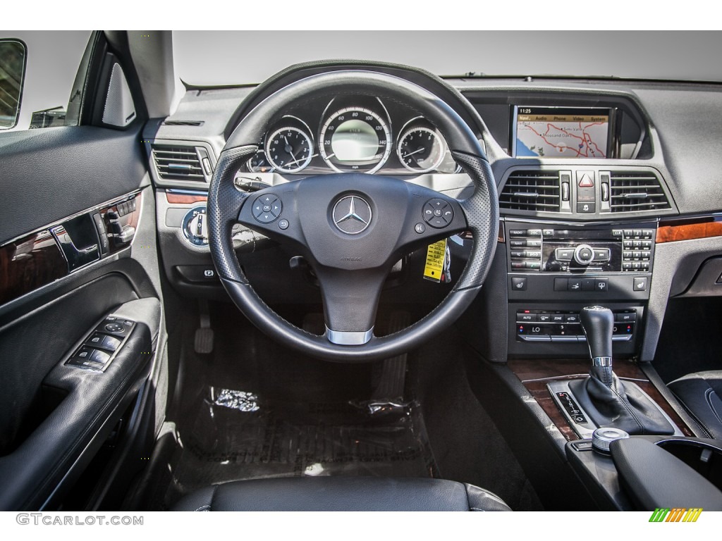 2010 Mercedes-Benz E 350 Coupe Black Steering Wheel Photo #82578170