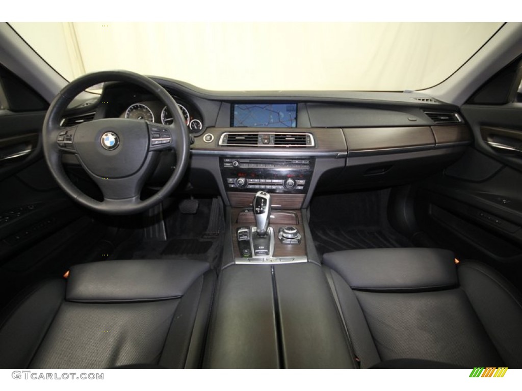 2009 BMW 7 Series 750Li Sedan Black Nappa Leather Dashboard Photo #82578242