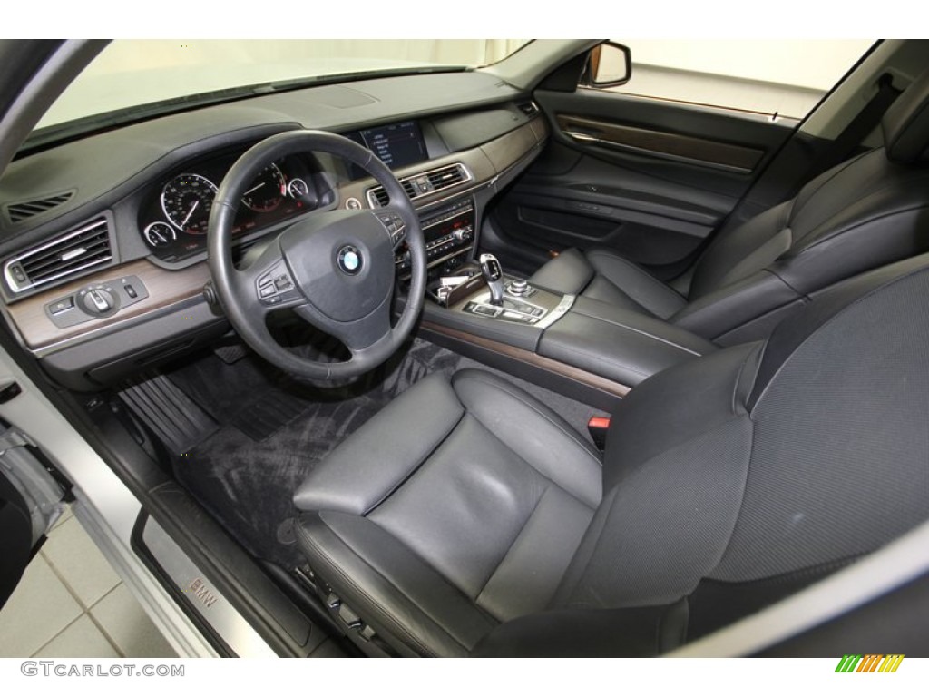 Black Nappa Leather Interior 2009 BMW 7 Series 750Li Sedan Photo #82578429