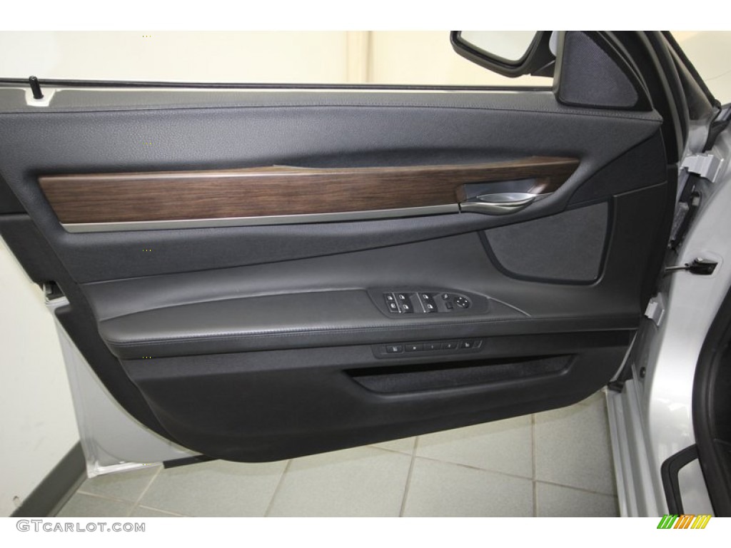 2009 BMW 7 Series 750Li Sedan Black Nappa Leather Door Panel Photo #82578485