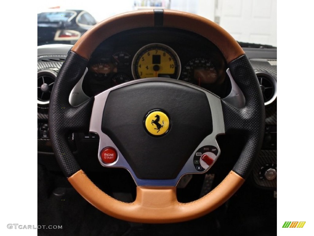 2005 Ferrari F430 Coupe F1 Cuoio Steering Wheel Photo #82578952
