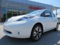 2013 Glacier White Nissan LEAF SL  photo #1