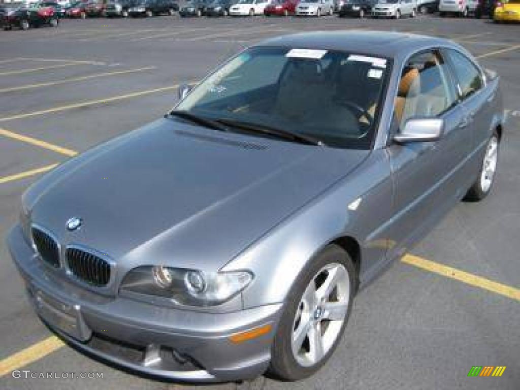 2004 3 Series 325i Coupe - Silver Grey Metallic / Natural Brown photo #1