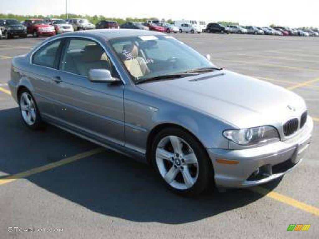 2004 3 Series 325i Coupe - Silver Grey Metallic / Natural Brown photo #2