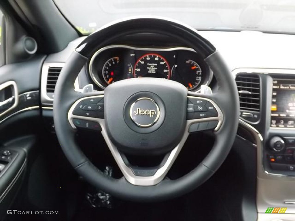 2014 Jeep Grand Cherokee Overland Overland Morocco Black Steering Wheel Photo #82584645