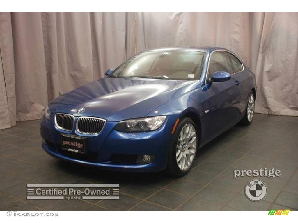 2007 3 Series 328i Coupe - Montego Blue Metallic / Black photo #1
