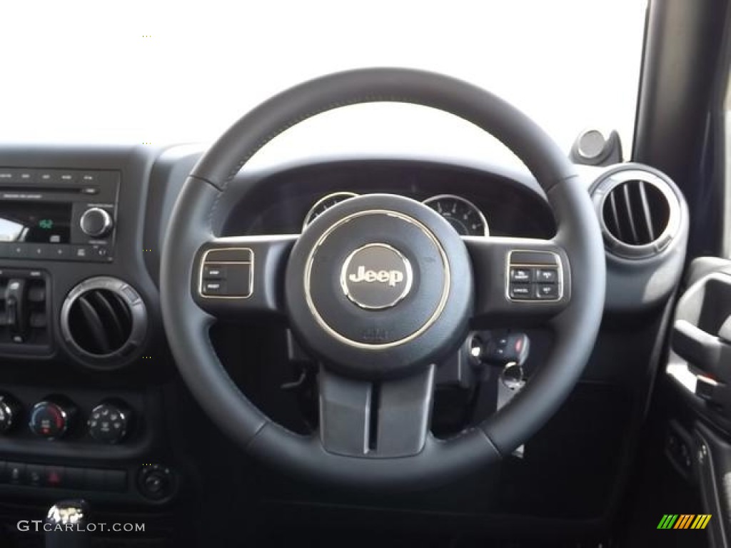 2013 Jeep Wrangler Unlimited Sport 4x4 Right Hand Drive Black Steering Wheel Photo #82586608