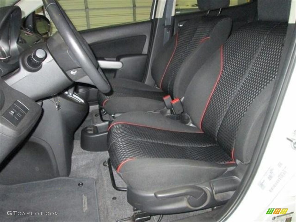 Black w/Red Piping Interior 2012 Mazda MAZDA2 Touring Photo #82591260