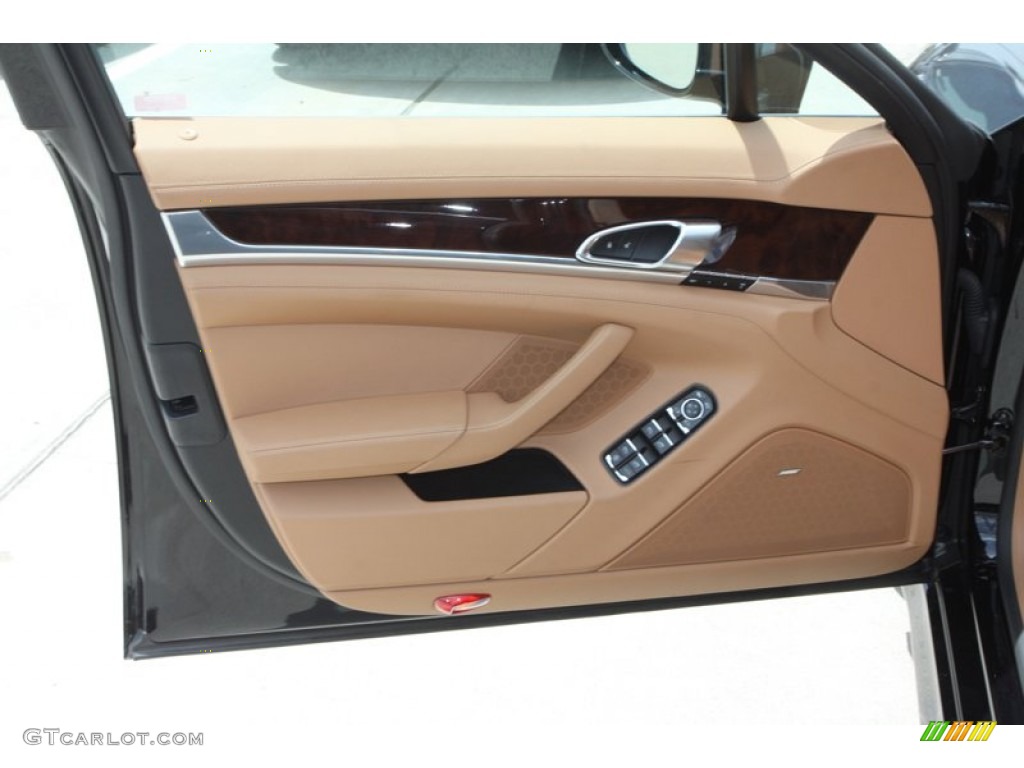 2013 Porsche Panamera Turbo Luxor Beige Door Panel Photo #82591809