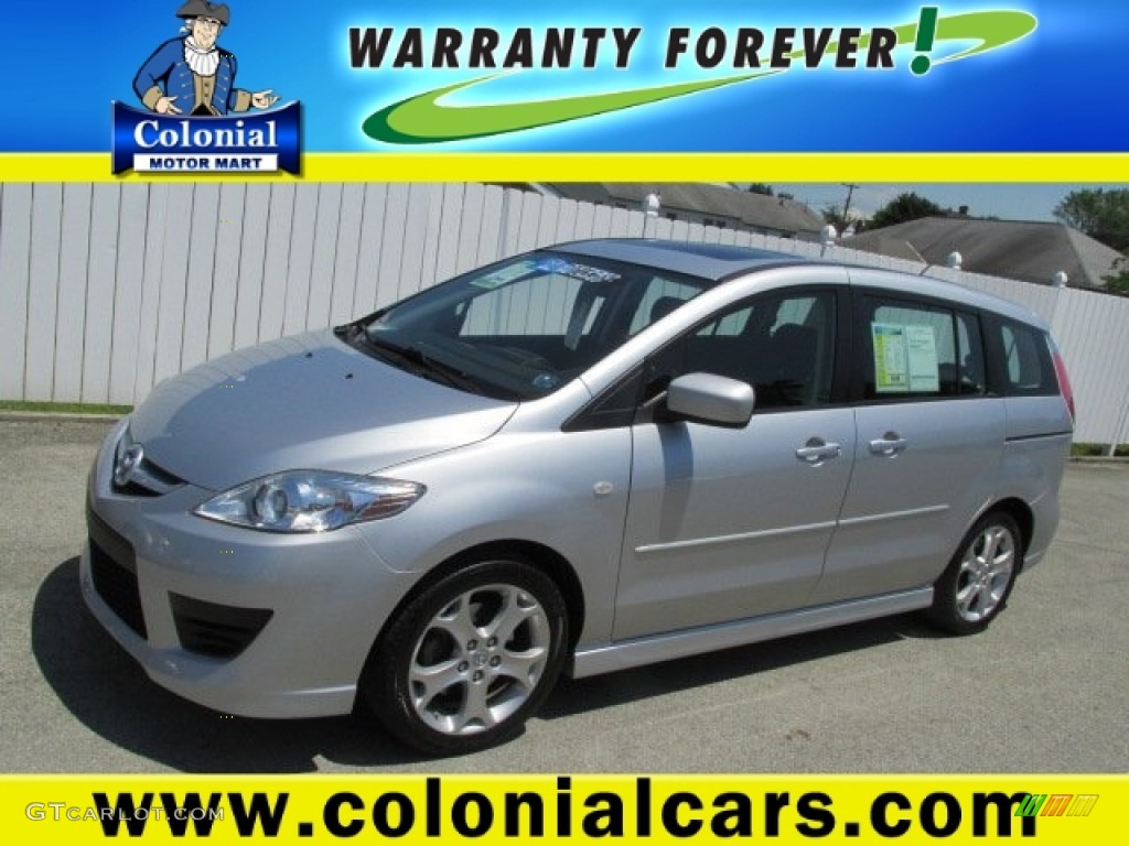 2008 MAZDA5 Sport - Sunlight Silver / Black photo #1