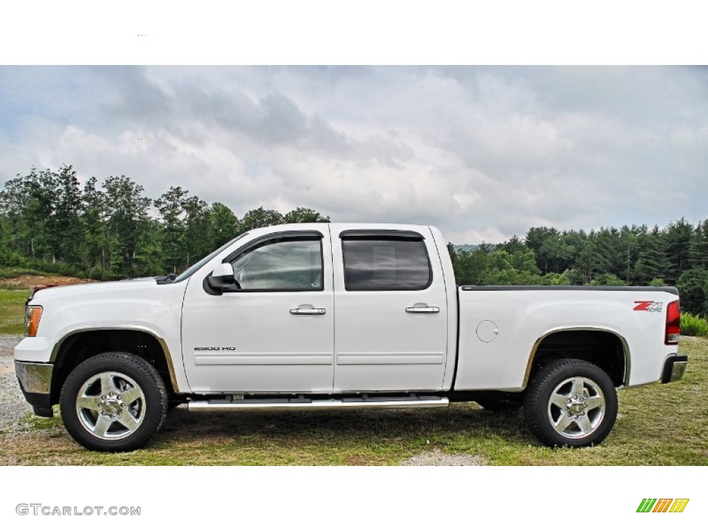 Summit White 2013 GMC Sierra 2500HD SLT Crew Cab 4x4 Exterior Photo #82594353
