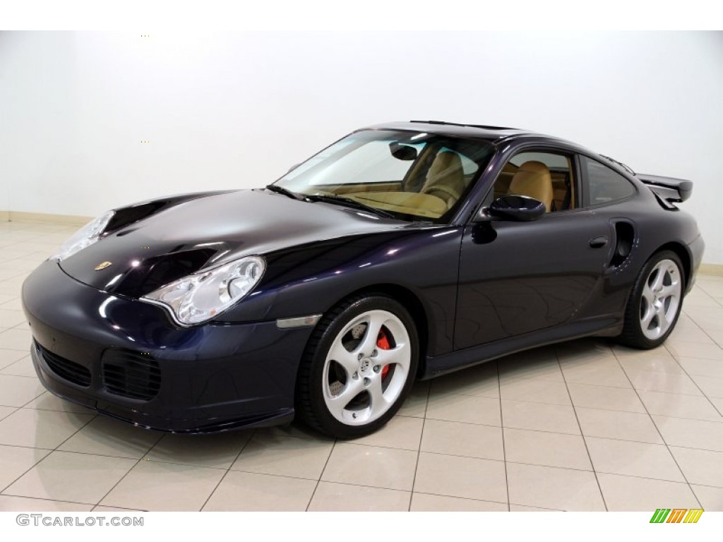 Midnight Blue Metallic 2002 Porsche 911 Turbo Coupe Exterior Photo #82598394