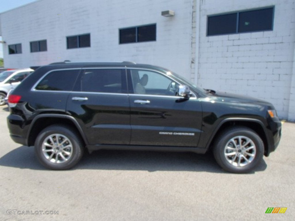 2014 Grand Cherokee Limited 4x4 - Black Forest Green Pearl / New Zealand Black/Light Frost photo #5