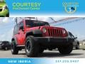 2009 Flame Red Jeep Wrangler X 4x4  photo #1