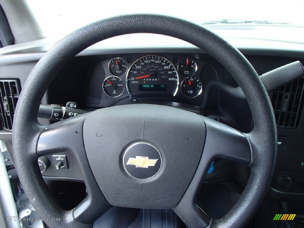 2012 Chevrolet Express 2500 Cargo Van Medium Pewter Steering Wheel Photo #82598950
