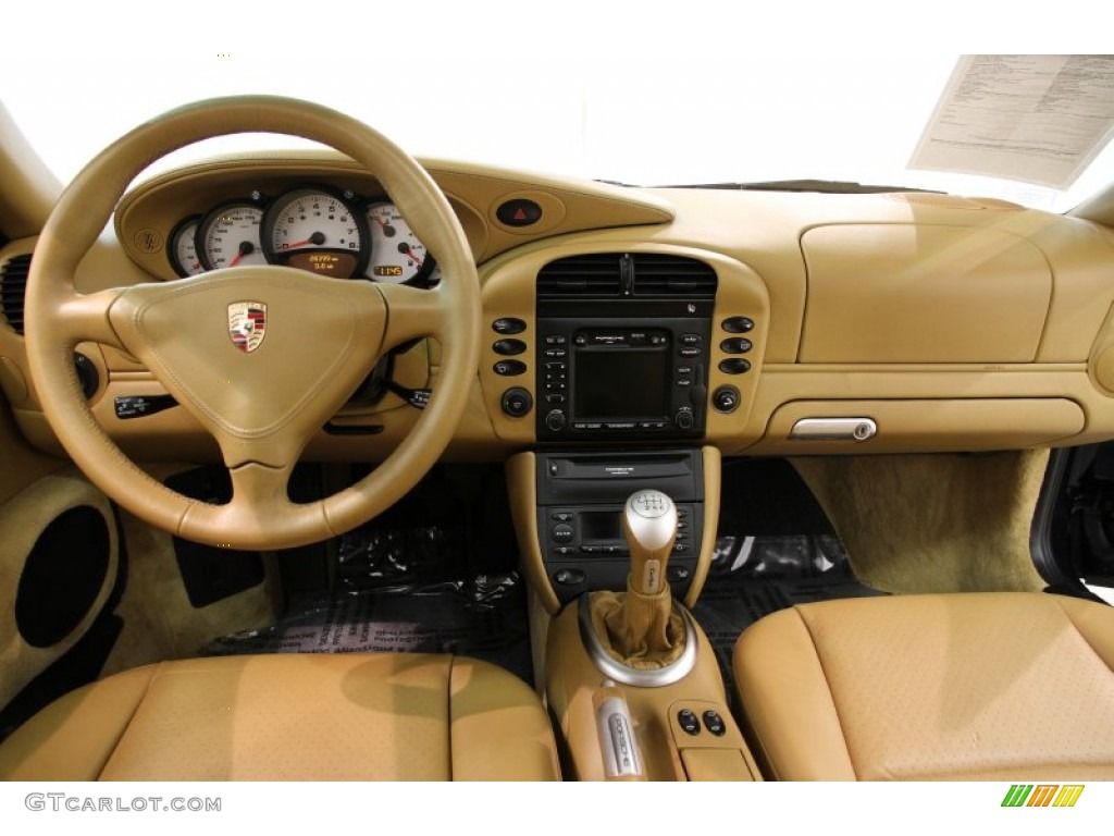 2002 Porsche 911 Turbo Coupe Savanna Beige Dashboard Photo #82598989
