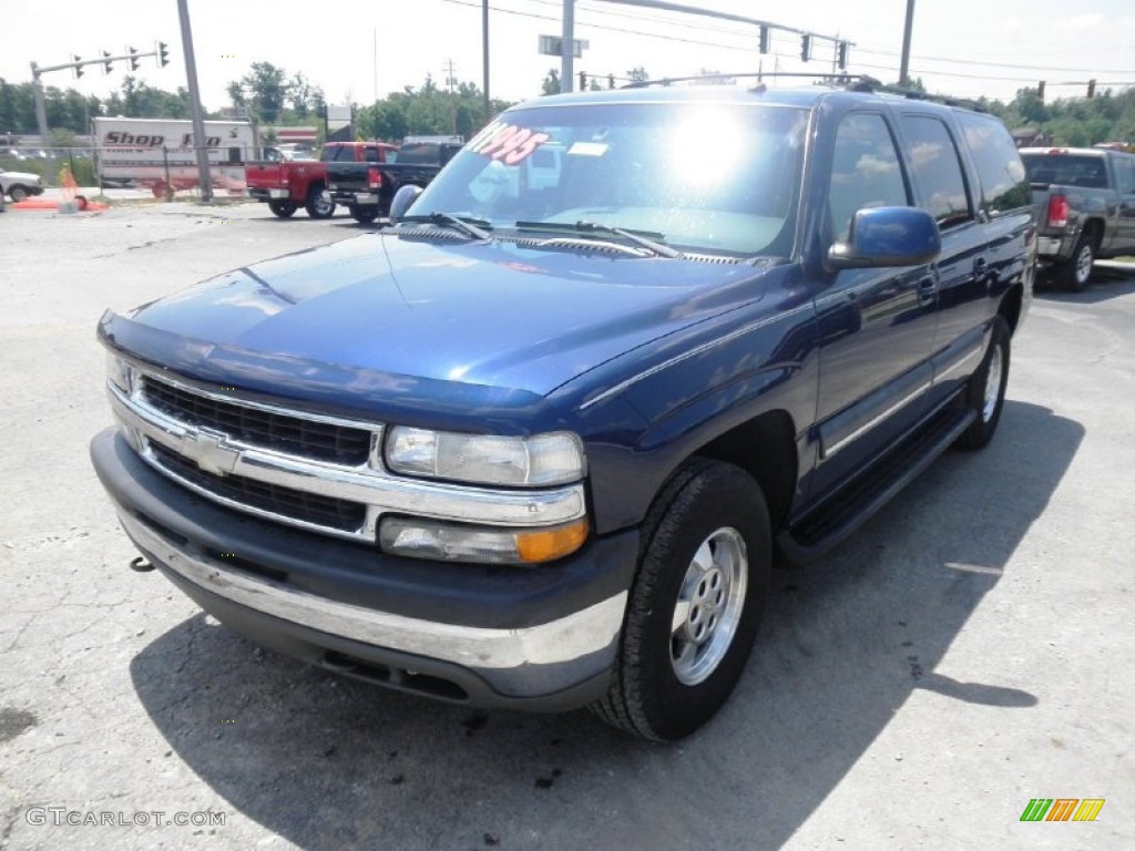 2003 Suburban 1500 LT 4x4 - Indigo Blue Metallic / Gray/Dark Charcoal photo #3