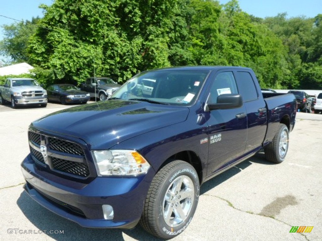 2013 1500 Express Quad Cab 4x4 - True Blue Pearl / Black/Diesel Gray photo #1