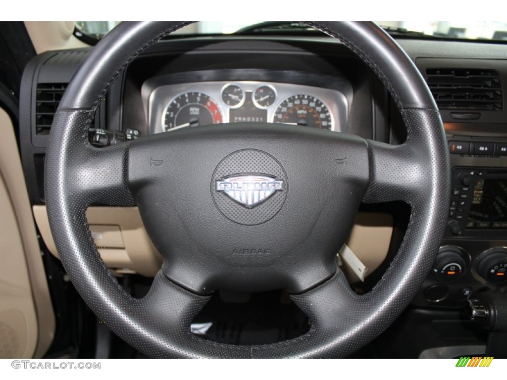 2009 Hummer H3 T Alpha Light Cashmere/Ebony Steering Wheel Photo #82609223