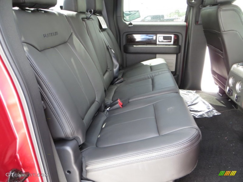 2013 F150 XLT SuperCrew - Ruby Red Metallic / Platinum Unique Black Leather photo #23