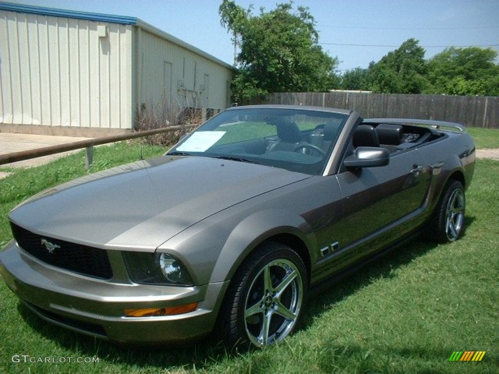 2005 Mustang V6 Premium Convertible - Mineral Grey Metallic / Dark Charcoal photo #1