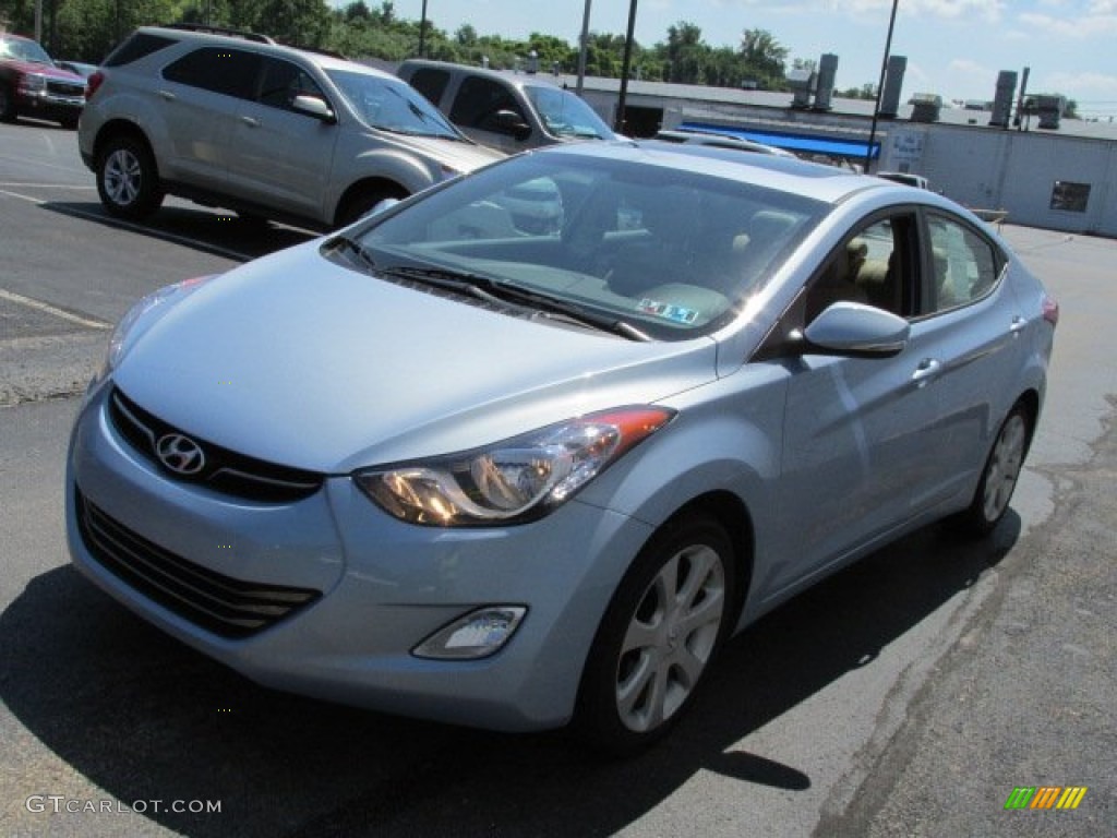 2012 Elantra Limited - Blue Sky Metallic / Beige photo #6