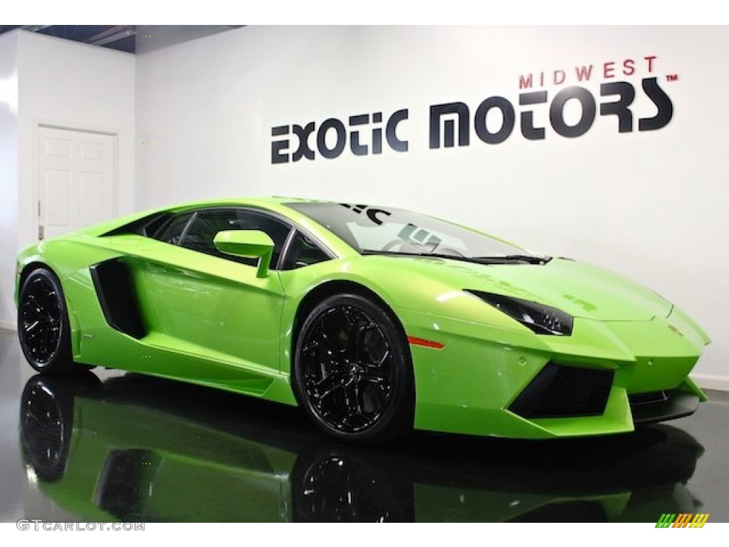2012 Aventador LP 700-4 - Verde Ithaca (Bright Green) / Nero Ade photo #3