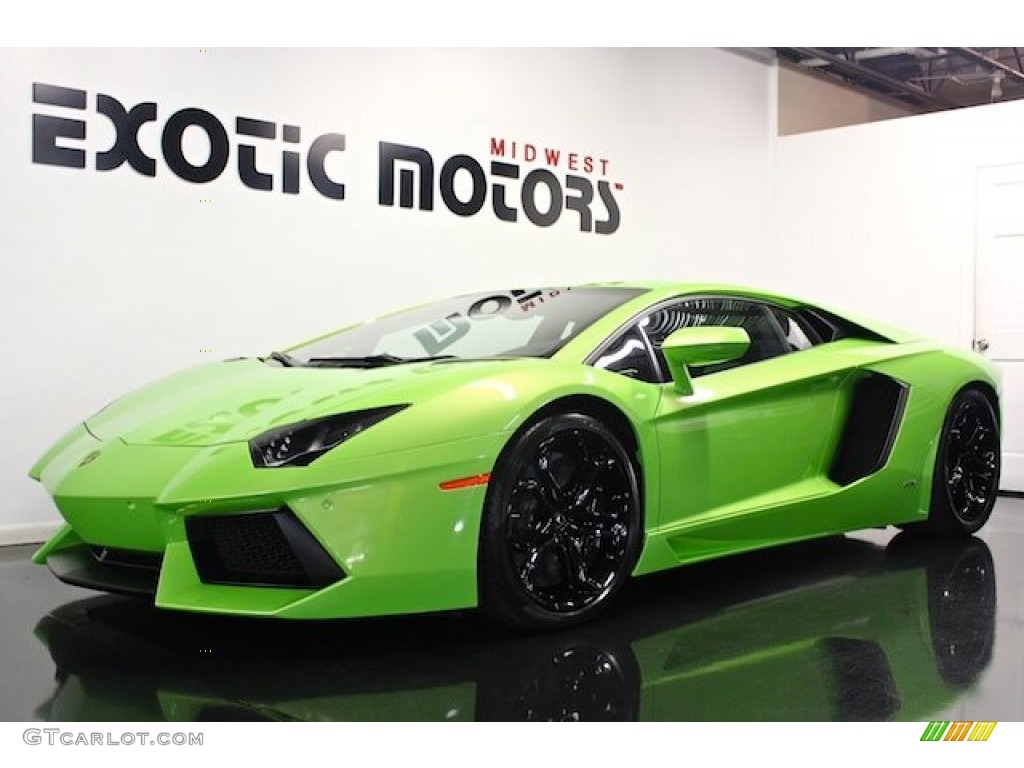 2012 Aventador LP 700-4 - Verde Ithaca (Bright Green) / Nero Ade photo #4