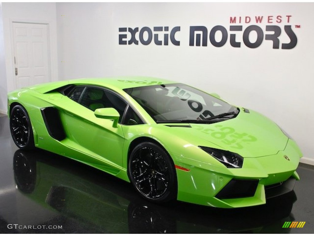 2012 Aventador LP 700-4 - Verde Ithaca (Bright Green) / Nero Ade photo #7