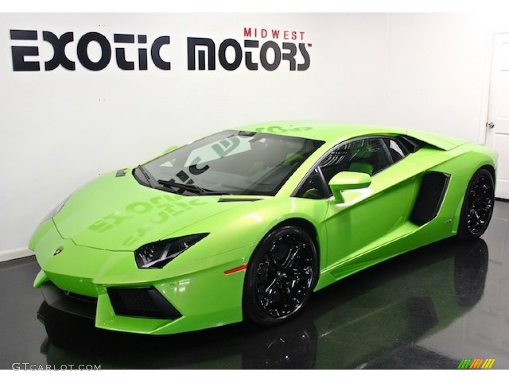 2012 Aventador LP 700-4 - Verde Ithaca (Bright Green) / Nero Ade photo #8