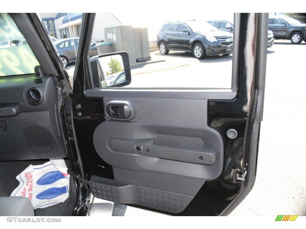 2009 Jeep Wrangler X 4x4 Dark Slate Gray/Medium Slate Gray Door Panel Photo #82622930