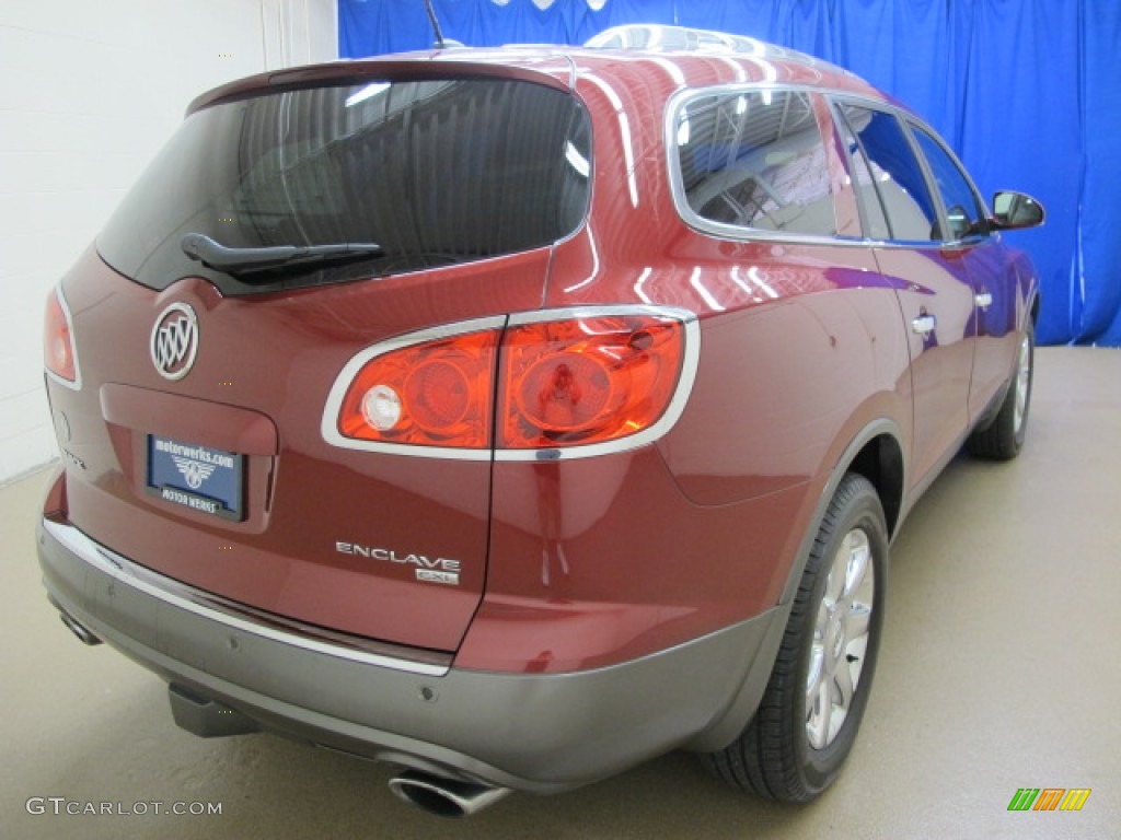 2009 Enclave CXL AWD - Red Jewel Tintcoat / Cocoa/Cashmere photo #8