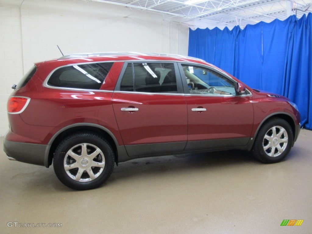 2009 Enclave CXL AWD - Red Jewel Tintcoat / Cocoa/Cashmere photo #9