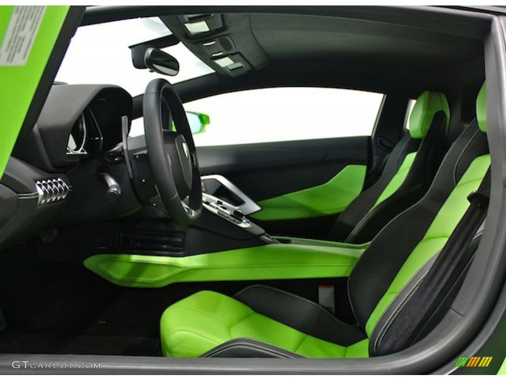 Nero Ade Interior 2012 Lamborghini Aventador LP 700-4 Photo #82623350