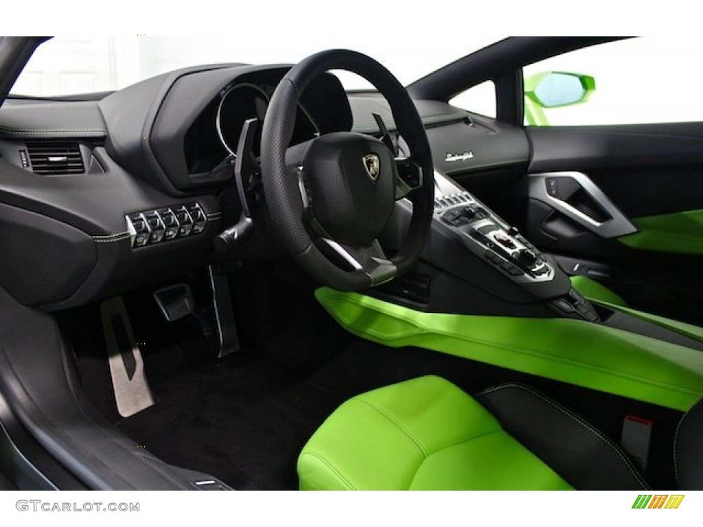 Nero Ade Interior 2012 Lamborghini Aventador LP 700-4 Photo #82623538
