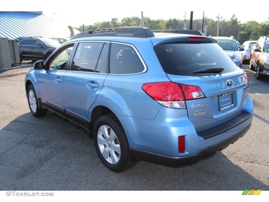 2010 Outback 2.5i Premium Wagon - Sky Blue Metallic / Off Black photo #10