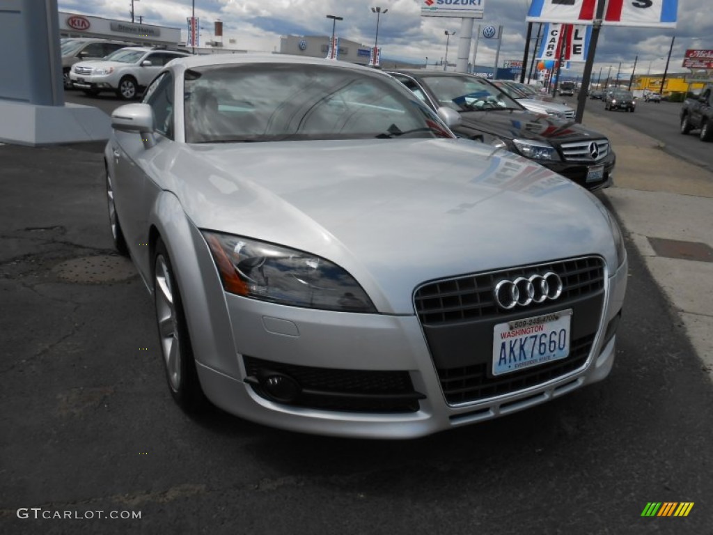 2008 TT 2.0T Coupe - Ice Silver Metallic / Black photo #3