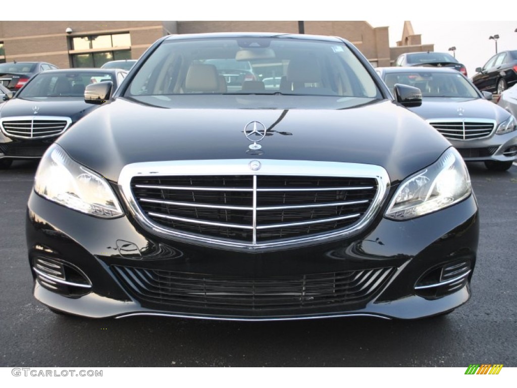 2014 E 350 4Matic Sedan - Black / Silk Beige/Espresso Brown photo #2