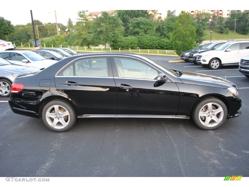 2014 E 350 4Matic Sedan - Black / Silk Beige/Espresso Brown photo #3