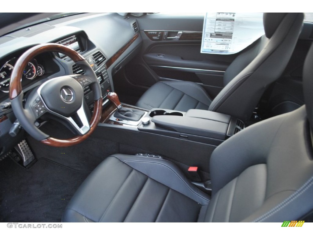 Black Interior 2013 Mercedes-Benz E 350 4Matic Coupe Photo #82628351