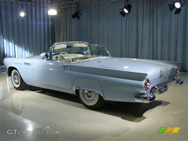 1957 Ford Thunderbird Power Blue / White, Back Left 1957 Ford Thunderbird Convertible Parts