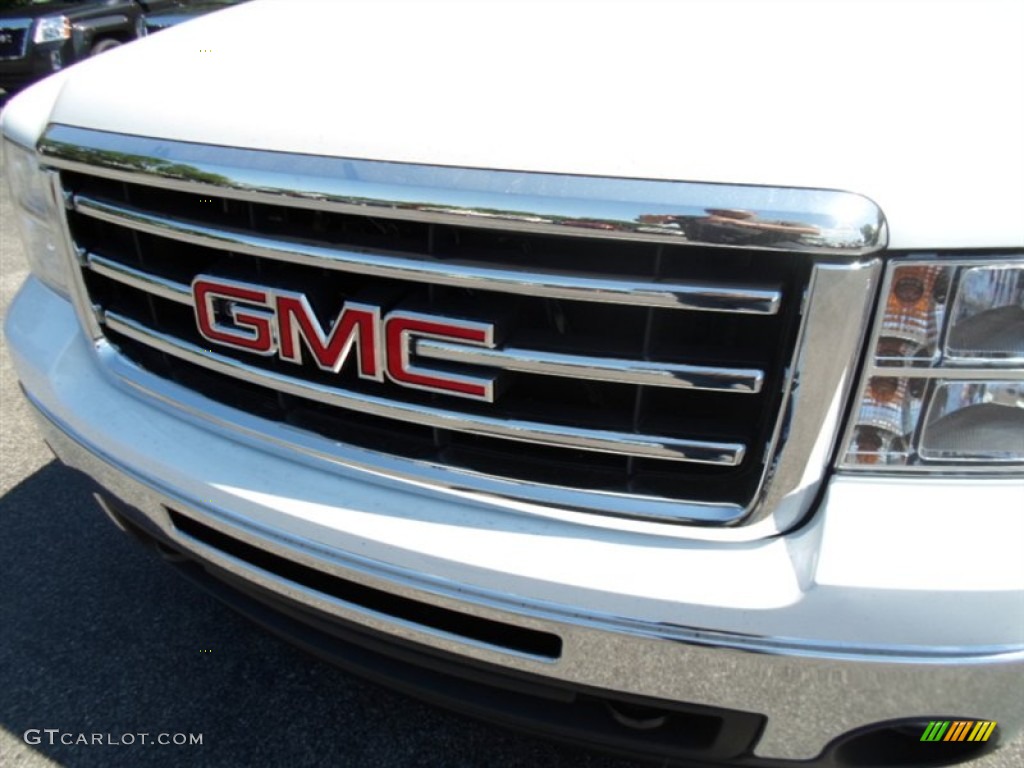 2013 Sierra 1500 SLE Extended Cab 4x4 - Summit White / Ebony photo #2