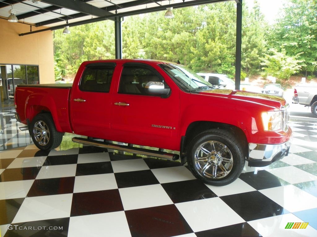 2008 Sierra 1500 SLE Crew Cab - Fire Red / Light Cashmere photo #1