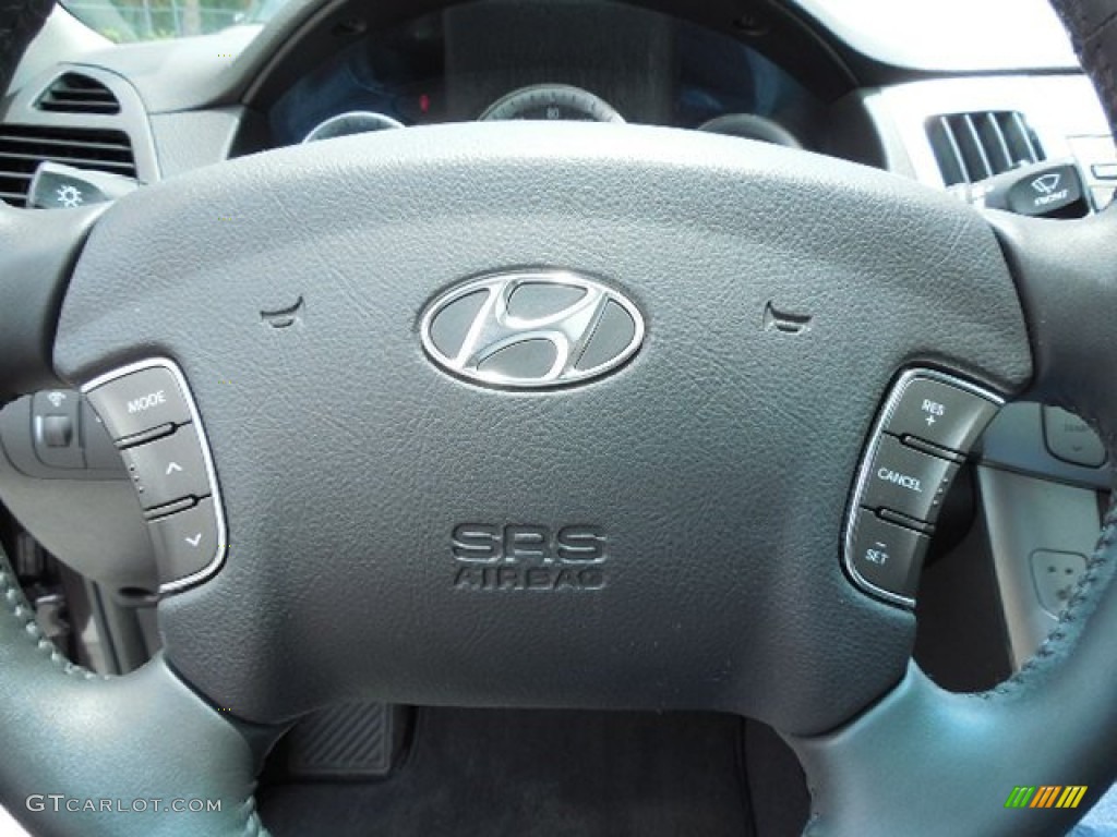 2009 Hyundai Sonata Limited Gray Steering Wheel Photo #82633712