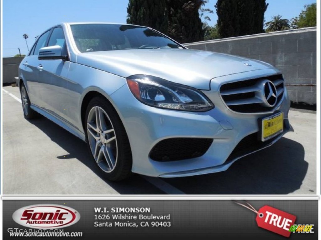 2014 E 350 Sport Sedan - Diamond Silver Metallic / Black photo #1