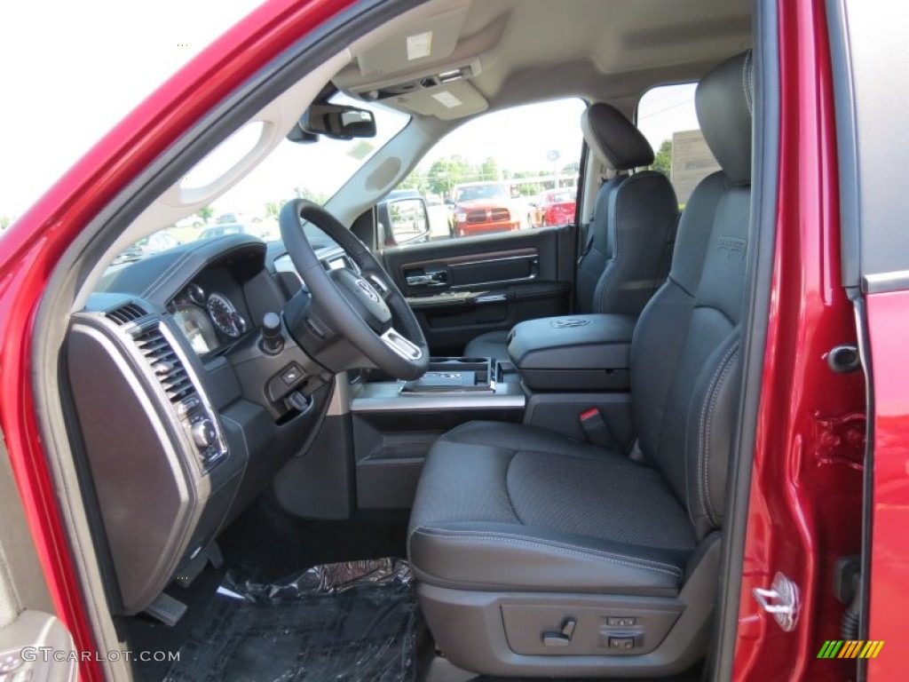 2013 1500 Laramie Crew Cab - Deep Cherry Red Pearl / Black photo #7