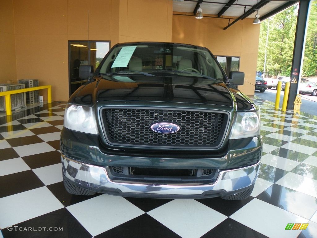 2005 F150 XLT SuperCrew - Aspen Green Metallic / Tan photo #2