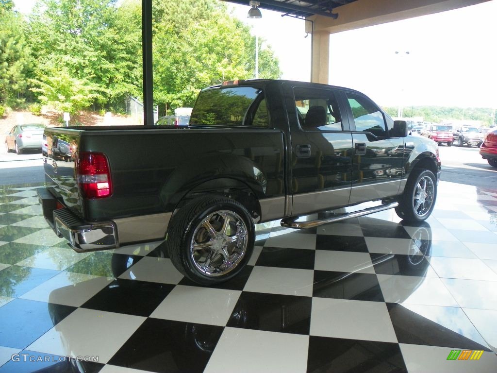 2005 F150 XLT SuperCrew - Aspen Green Metallic / Tan photo #6